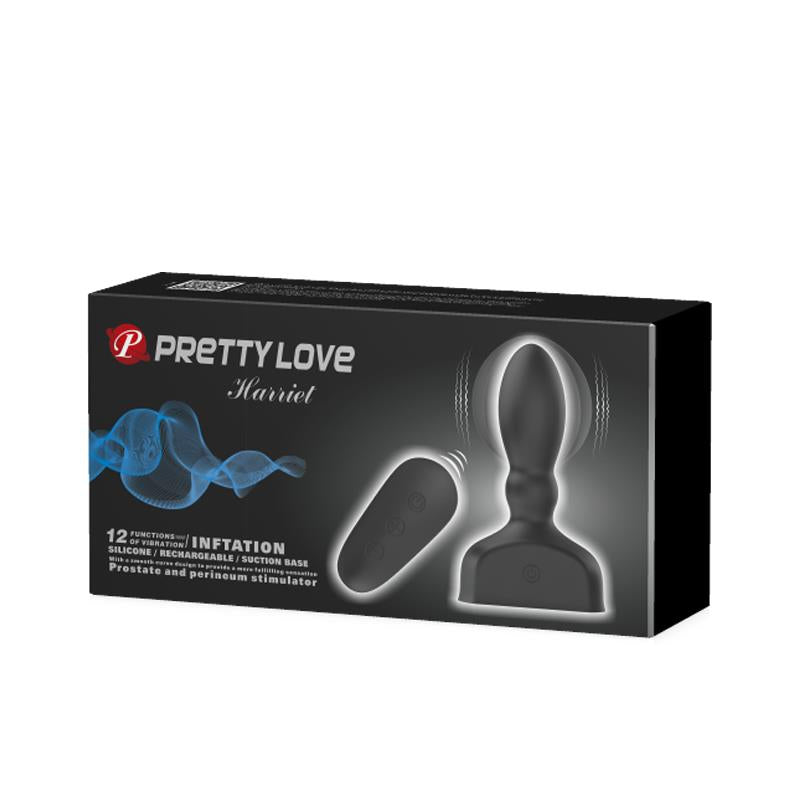 Plug Anal Silicona Hinchable Harriet USB Negro