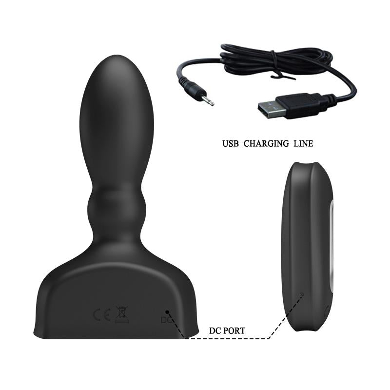 Plug Anal Silicona Hinchable Harriet USB Negro