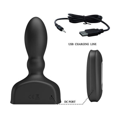 Plug Anal Silicona Hinchable Harriet USB Negro