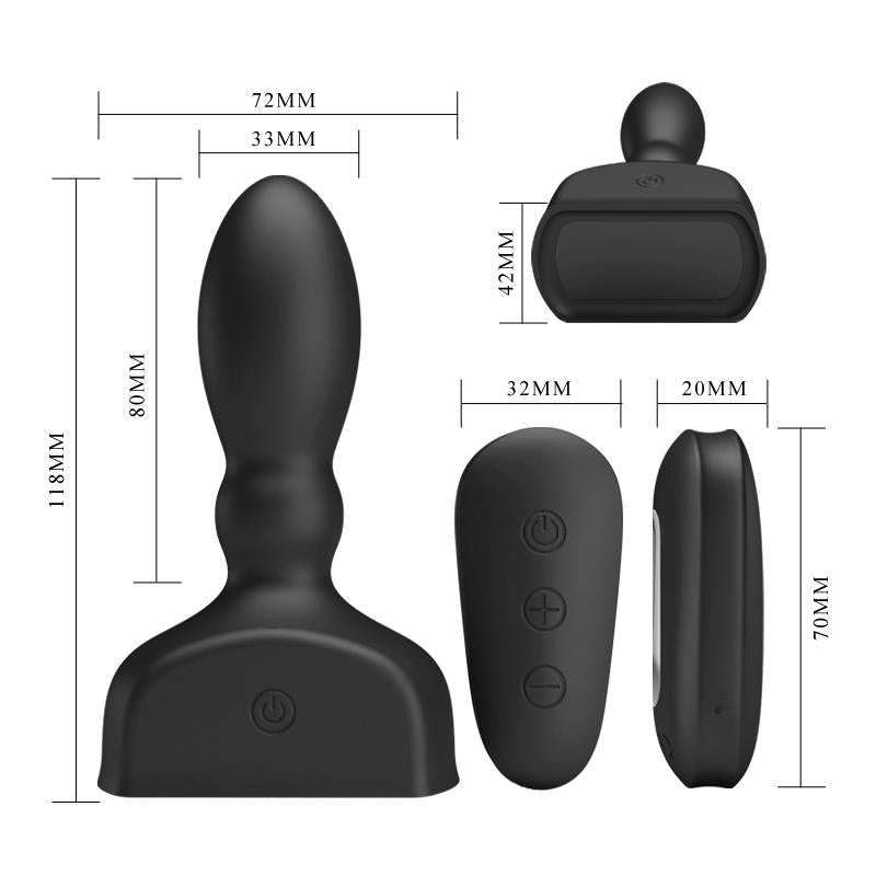 Plug Anal Silicona Hinchable Harriet USB Negro