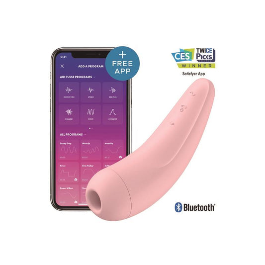 Masajeador vibrador clitoris Curvy 2+ Rosa, con APP