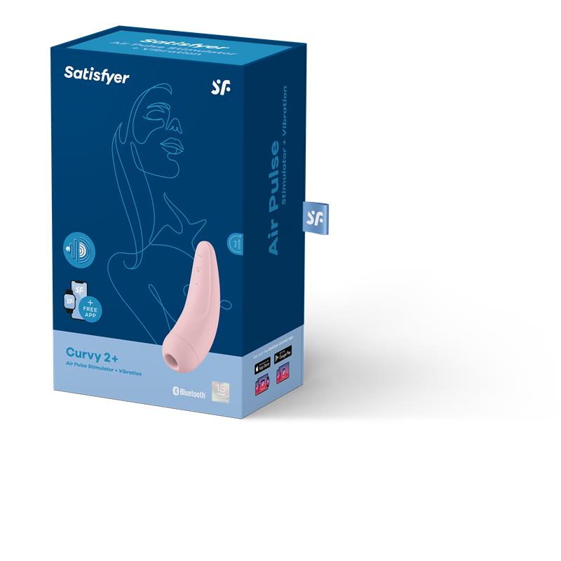 Masajeador vibrador clitoris Curvy 2+ Rosa, con APP