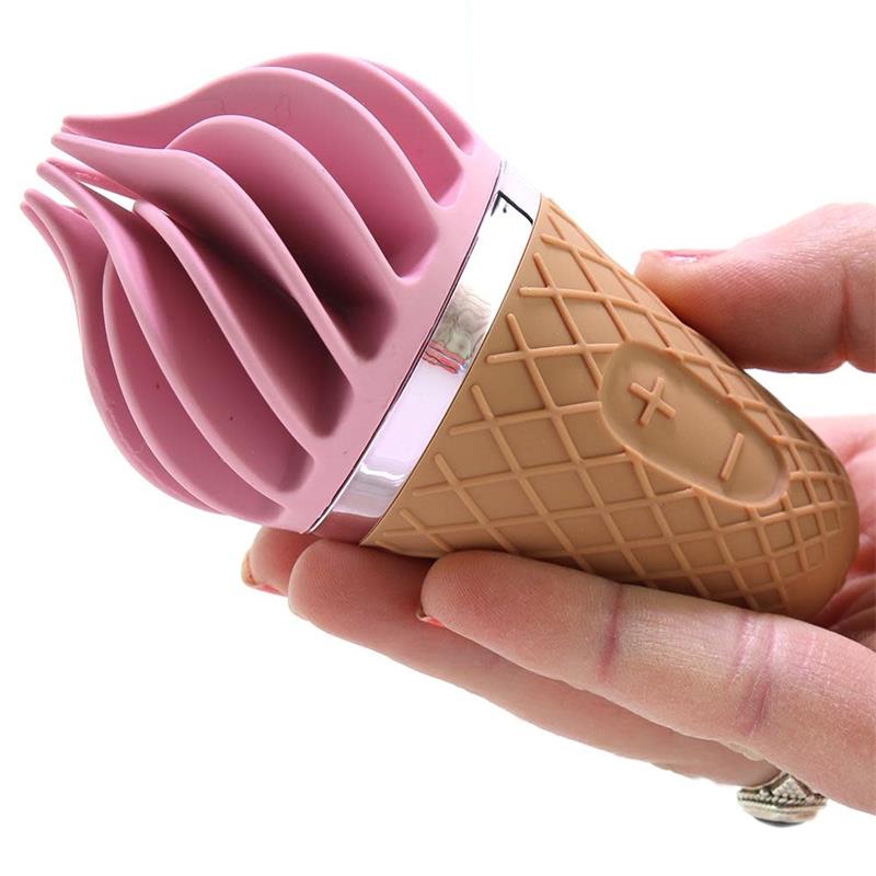 Estimulador de Clitoris con Forma de helado de fresa. USB