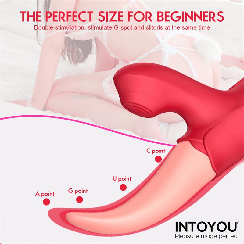 Masajeador Vibrador Clitoris Estimulador con Lengua y Pulsación