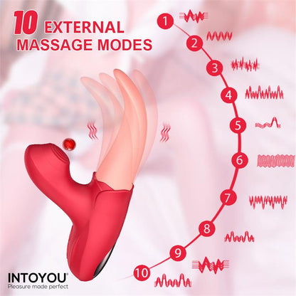 Masajeador Vibrador Clitoris Estimulador con Lengua y Pulsación