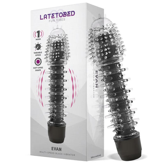 Vibrador Para Parejas Evan Negro. Multivelocidad. Jelly