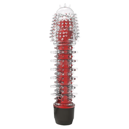 Vibrador Multivelocidad Rojo. Forma con Salientes