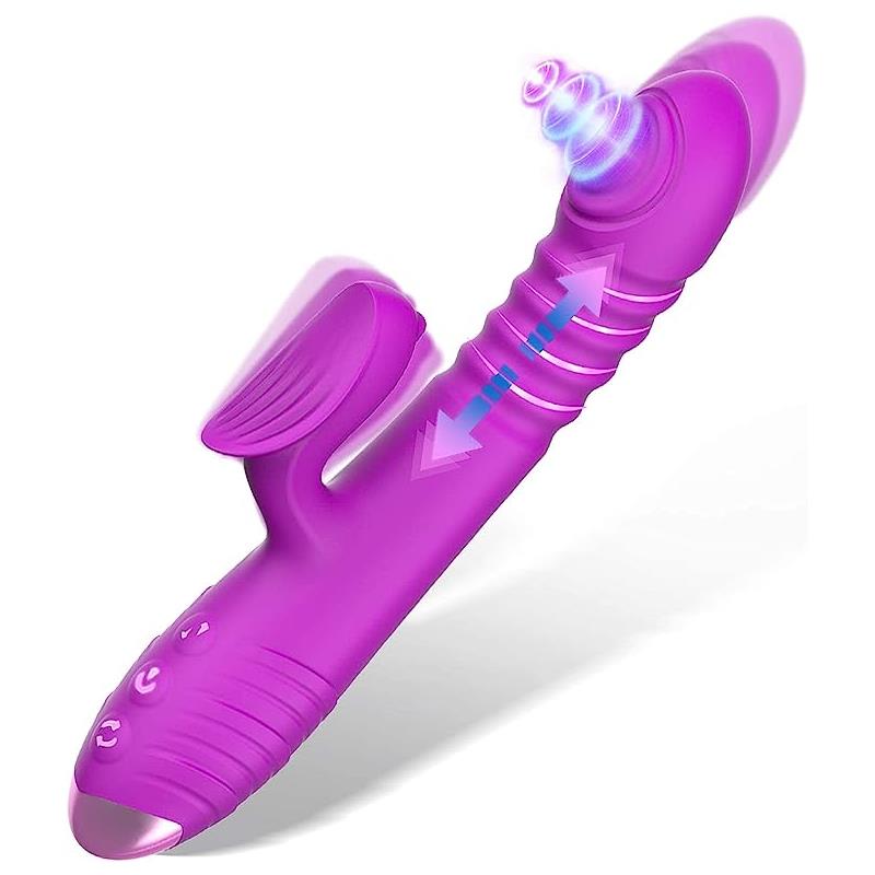 Vibrador Punto G con empuje y pulsación. 3 motores