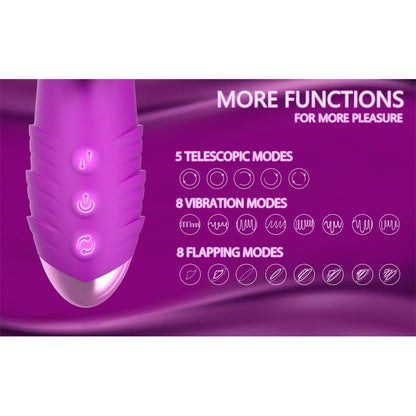 Vibrador Punto G con empuje y pulsación. 3 motores
