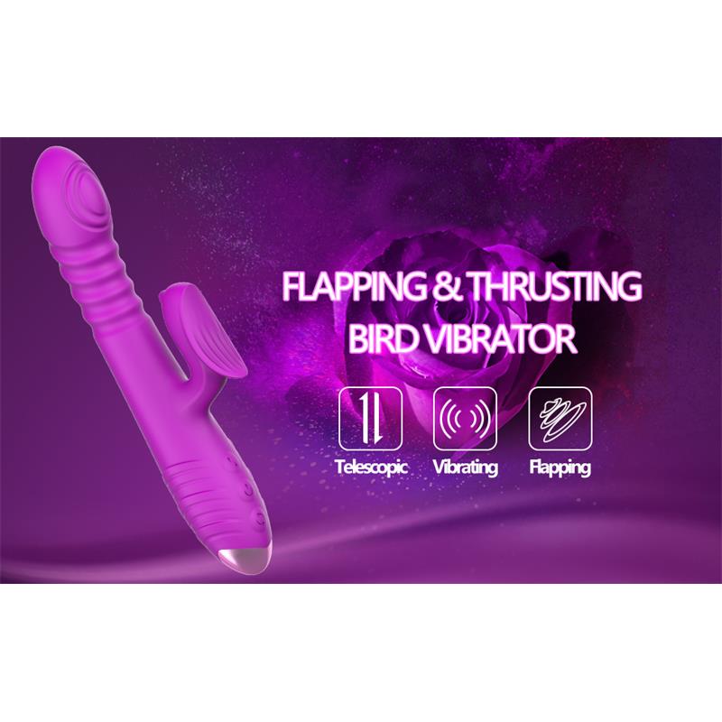 Vibrador Punto G con empuje y pulsación. 3 motores