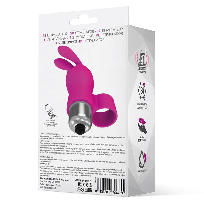Bala Vibradora con Conejo Rosa. Velocidad única. Potente