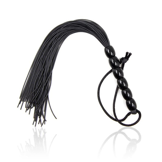 Flogger de Silicona con Mango y 6 Bolas 26 cm Negro