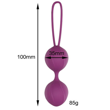 Garbo. Bolas Kegel con Bola Doble de Silicona Púrpura