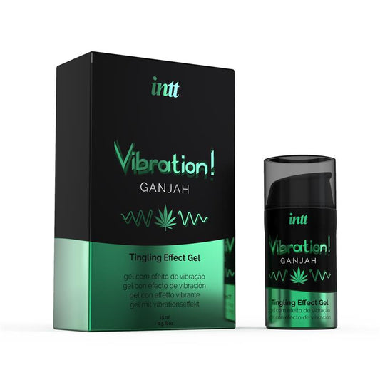Gel Vibrador Efecto Calor y Frío 15ml, sabor Cannabis