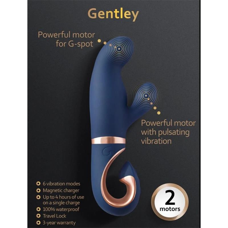 Vibrador Punto G Azul Caribe. 6 Funciones. 2 Motores