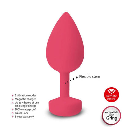 Plug Anal Neon Rosa Talla S. Silencioso
