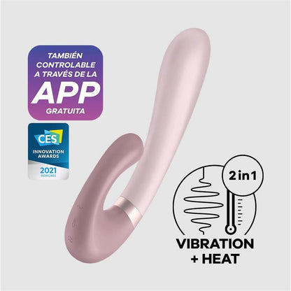Vibrador con Efecto Calor y APP Heat Wave Mauve