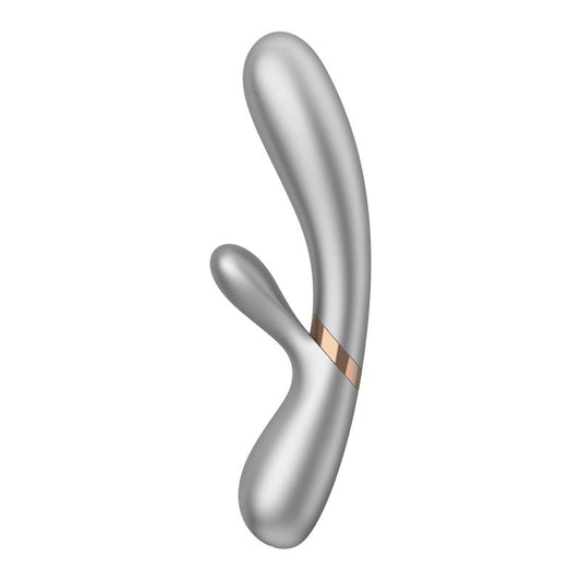Vibrador Efecto Calor con APP Plata y Champán