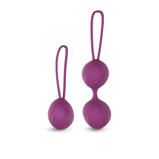 Kelly. Bolas Kegel de Silicona color Púrpura con bola doble