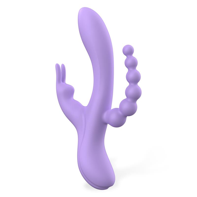 Lindsay Vibrador con Cadena Anal Silicona Líquida Unibody