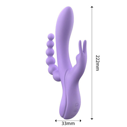 Lindsay Vibrador con Cadena Anal Silicona Líquida Unibody