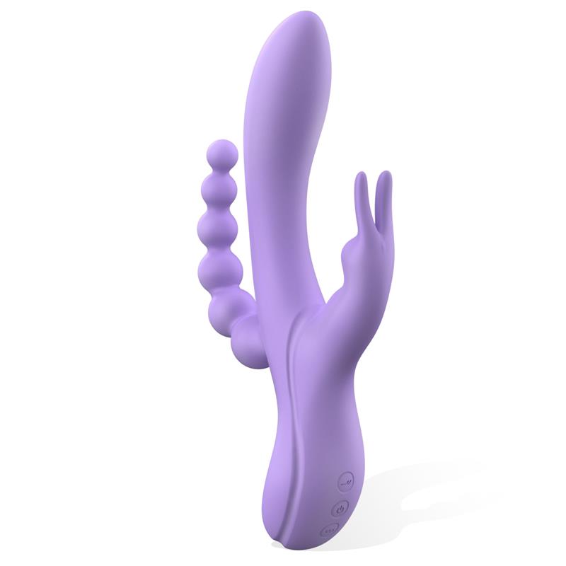 Lindsay Vibrador con Cadena Anal Silicona Líquida Unibody