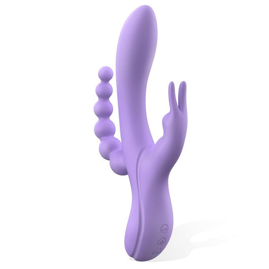 Lindsay Vibrador con Cadena Anal Silicona Líquida Unibody