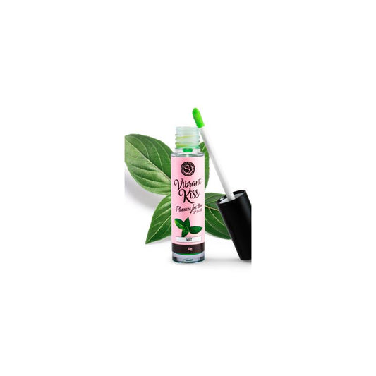 Lubricante con vibración, Brillo de Labios con Sabor Menta