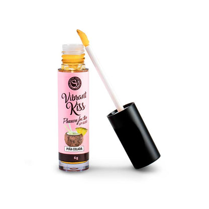 Lubricante con vibración, Brillo de Labios Sabor Piña Colada