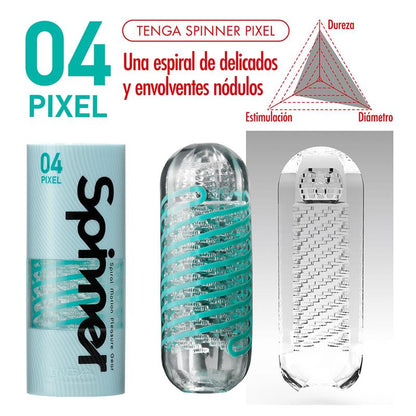 Masturbador Masculino con sistema interno en Espiral. Pixel