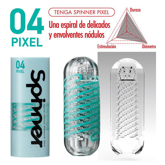 Masturbador Masculino con sistema interno en Espiral. Pixel
