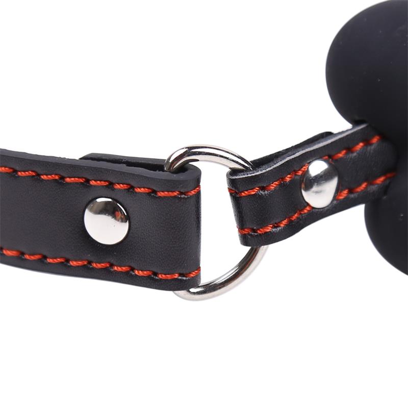 Mordaza Forma de Hueso, Silicona 12 cm Negro