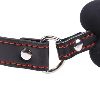 Mordaza Forma de Hueso, Silicona 12 cm Negro