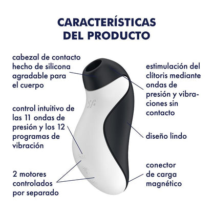 Succionador de Clítoris Orca. Funciones de Presión y Vibración