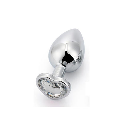 Plug Anal Joya en forma de Corazón Blanco Talla L