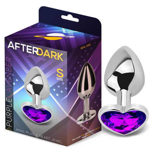 Plug Anal Joya en forma de Corazón Púrpura Talla L
