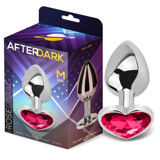 Plug Anal Joya en forma de Corazón Rose Coral Talla M