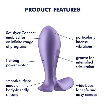 Intensity Plug Anal con Vibración Unisex. Con APP Satisfyer Connect