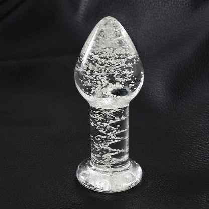 Plug anal de cristal que brilla en la oscuridad