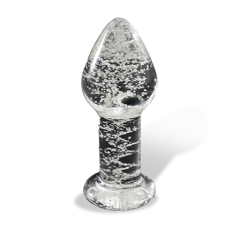 Plug anal de cristal que brilla en la oscuridad