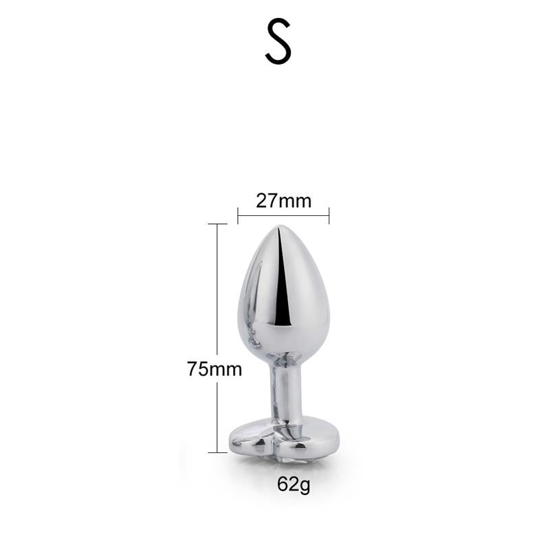 Plug Anal Joya en forma de Corazón Rojo Rubí Talla S