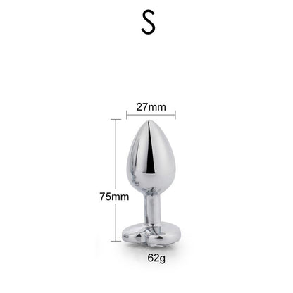 Plug Anal Joya en forma de Corazón Rojo Rubí Talla S