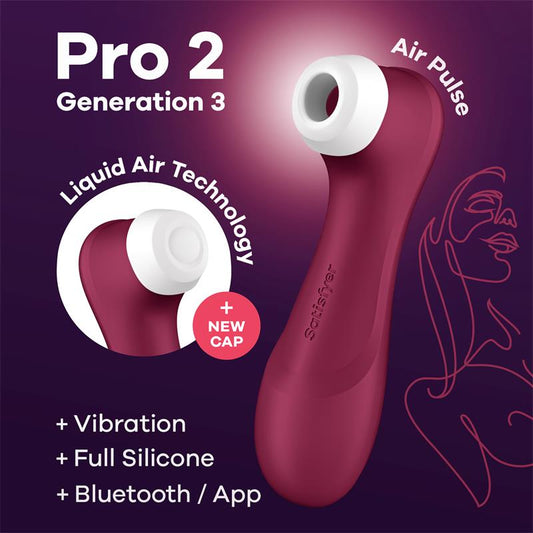 Succionador Clítoris Satisfyer Pro 2 Gen 3 Rojo Vino