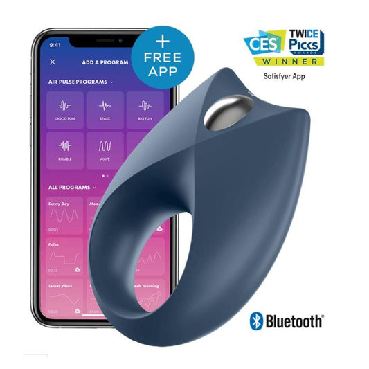 Anillo Vibrador Royal One con APP Azul