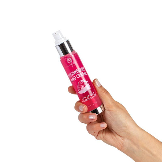 Lubricante Efecto Calor 50 ml sabor Fresas con Nata