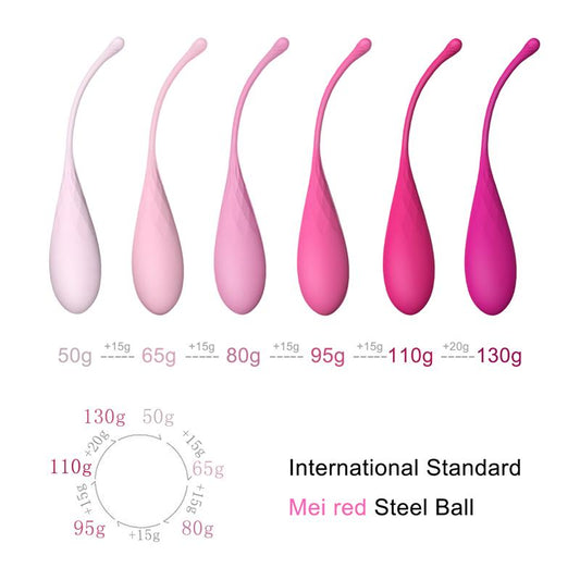 Pack de 6 Bolas Kegel, Silicona no porosa
