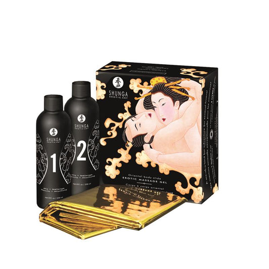 Kit de Gel de Masaje aroma Melón y Mango, Shunga