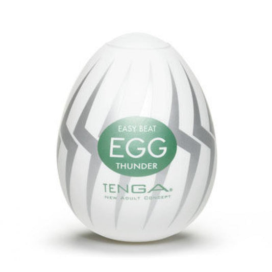 Huevo Masturbador Masculino Thunder. Blanco