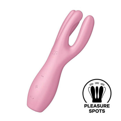 Vibrador 2 Potentes Motores y 12 funciones. Threesome 3 Rosa