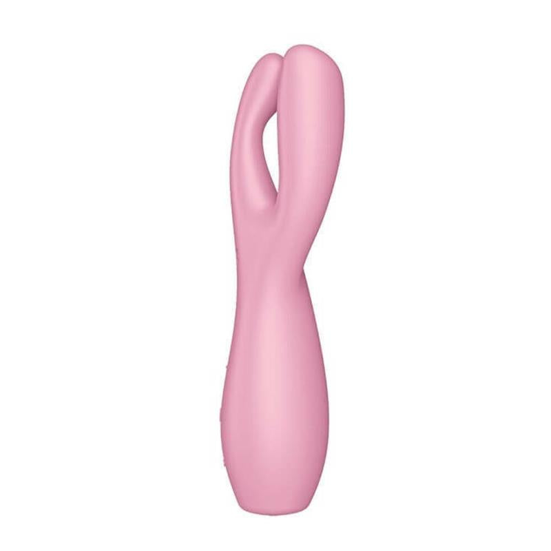 Vibrador 2 Potentes Motores y 12 funciones. Threesome 3 Rosa